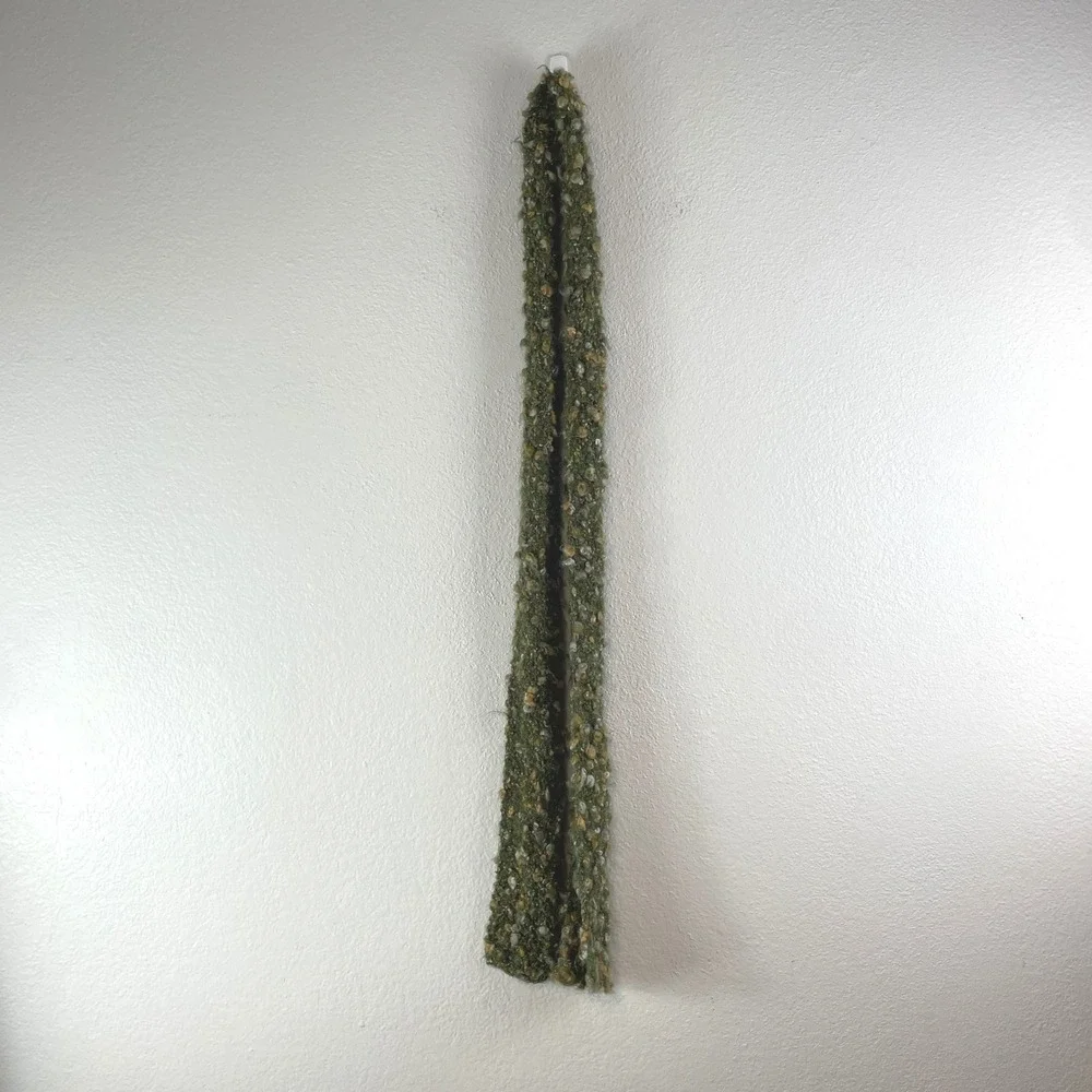 Chunky Knit Scarf Green Boho‎ Textured Cozy Warm Cottage Gremlin Goblin Fairy